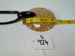 Sobral - Metalique "Eolia Disk" Resin Necklace ( 002858 )
