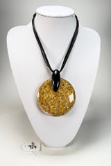 Sobral - Metalique "Eolia Disk" Resin Necklace ( 002858 )