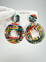 Sobral - Pop Art "Modernismo" Resin Earrings ( 004892 )