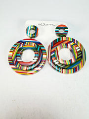 Sobral - Pop Art "Modernismo" Resin Earrings ( 004892 )