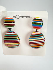Sobral - Pop Art "Moni " Resin Earrings ( 004904 )