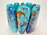 Sobral - Noite Estrelada "Leaf" Elasticated Resin Bracelet ( 005520 )
