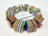 Sobral - Pop Art "Popinho" Small Cubes Elasticated Resin Bracelet ( 000224 )
