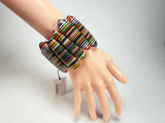 Sobral - Pop Art "Leaf" Elasticated Resin Bracelet ( 005520 )