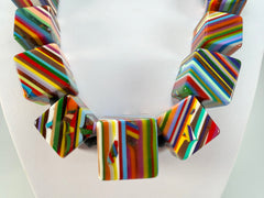 Sobral - Pop Art "K" Multi Cubes Resin Necklace ( 003624 )