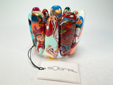 Sobral - Multi-Colour "Leaf" Pollock Elasticated Resin Bracelet ( 005520 )