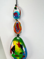 Sobral - Multi-Colour "Lisi Efeitos" K.Polido Resin Necklace ( 004578 )