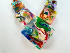 Sobral - Multi-Colour "Jackson" Pollock Resin Necklace ( 004295 )