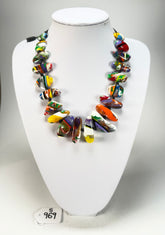 Sobral - Multi-Colour "Newanderthal" Pollock Resin Necklace ( 005257 )