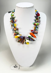 Sobral - Multi-Colour "Newanderthal" Pollock Resin Necklace ( 005257 )