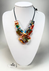 Sobral - Multi-Colour "Jackson" Pollock Resin Necklace ( 004295 )