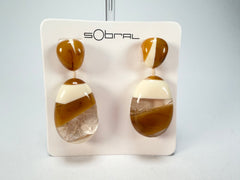 Sobral - Memphis "Petrolina" Resin Earrings ( 005498 )