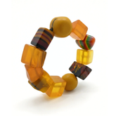 Sobral - Indiana "Amarelo" Yellow Mix Elasticated Resin Bracelet ( 000210 )