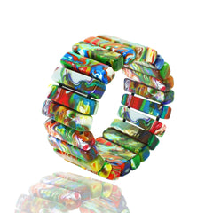 Sobral - Multi-Colour "Stoc" Pollock Elasticated Resin Bracelet ( 004352 )