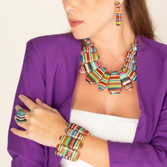 Sobral - Pop Art "Pipe" Elasticated Resin Bracelet ( 005424 )