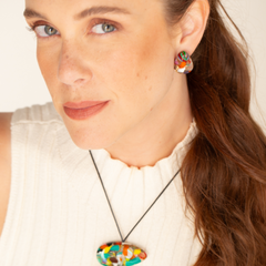 Sobral - Caillou Cristal "Nida" Resin Earrings ( 005306 )