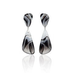 Sobral - Onda Gelo "Vague" Resin Earrings ( 005326 )