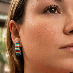 Sobral - Pop Art "Guarani" Resin Earrings ( 004858 )