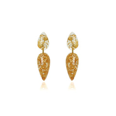 Sobral - Metalique "Water" Resin Earrings ( 004158 )