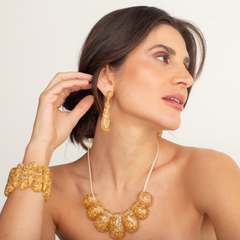 Sobral - Metalique "Gleine" Resin Earrings ( 004502 )