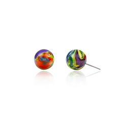 Sobral - Planets "Orbitalis" Pollock Resin Earrings ( 005456 )
