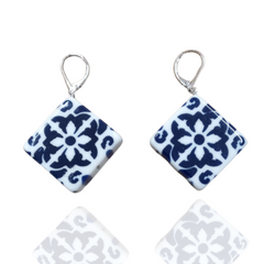 Sobral - Lisboa "Diamond Plate" Resin Earrings ( 005493 )