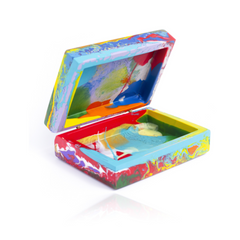 Sobral - Multi-Colour "Encapsulada" Pollock Resin Jewellery Box ( 000303 )
