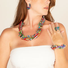 Sobral - Pop Art "Neoconcretismo" Resin Necklace ( 003885 )