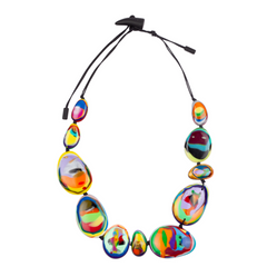 Sobral - Multi-Colour "Lisi Efeitos" K.Polido Resin Necklace ( 004578 )