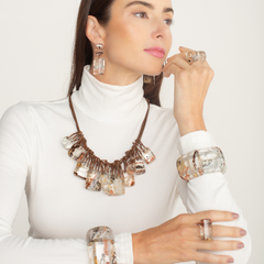 Sobral - Minas Gerais "Diamantina" Resin Necklace ( 005405 )