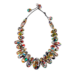 Sobral - Caillou Cristal "Monica" Resin Necklace ( 005412 )
