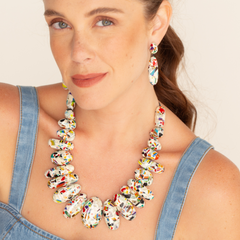 Sobral - Caillou Marfim "Monica" Resin Necklace ( 005412 )