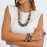 Sobral - Planets "Jupiter" Pollock Resin Necklace ( 005453 )