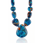Sobral - Noite Estrelada "Bleu" Resin Necklace ( 005546 )