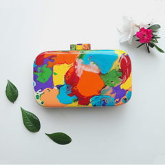 Sobral - Multi-Colour "Linda Purse" Pollock Resin Clutch Bag ( 005290 )
