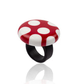 Sobral - Dots "Dots" Red & White Resin Ring ( 005354 ) - Size UK N / US 7