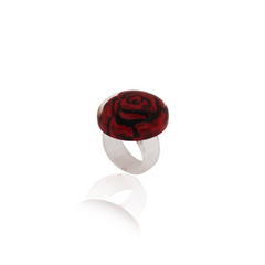 Sobral - Roses "Dukat" Resin Ring ( 004562 ) - Size UK S / US 9