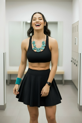 Sobral - Studio Creation "Aqua Zebra Print" Resin Necklace ( 000000 )