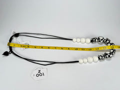 Zsiska - Itsy Bitsy Black & White Resin Necklace ( 9410101BLWHQ15 )