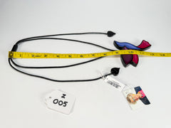 Zsiska - Paradise "Pendant" BLPU Blue And Purple Resin Necklace ( P250201BLPUQ00 )