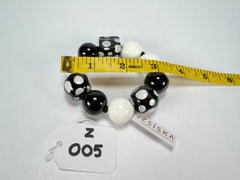 Zsiska - Itsy Bitsy Black & White Medium Resin Bracelet ( 9410301BLWHQ00M )