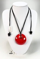 Zsiska - Colourful Statement "Pendant" Red Resin Necklace ( 40102049013Q00 )