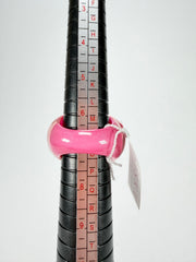 Zsiska - Colourful Statement Hot Pink Resin Ring ( 40106029017Q0M ) - Size UK N / US 7