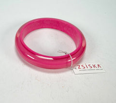 Zsiska - Colourful Statement Hot Pink Resin Bangle ( 40103049017Q0L )