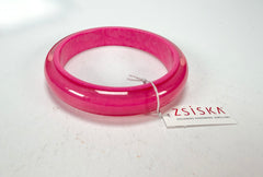 Zsiska - Colourful Statement Hot Pink Resin Bangle ( 40103049017Q0L )
