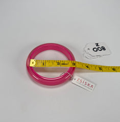Zsiska - Colourful Statement Hot Pink Resin Bangle ( 40103049017Q0L )