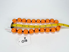 Zsiska - Colourful Beads 20 Bead Orange Resin Necklace ( 40101179171Q20 )
