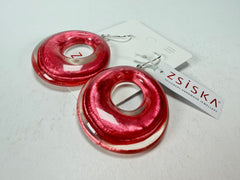 Zsiska - Luxus Pink Donut Resin Earrings ( 6350506PINKQ00 )