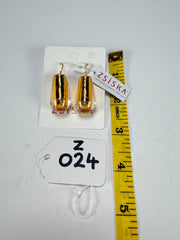 Zsiska - Bliss Glitz Gold Foil Short Hook Resin Earrings ( 1370505GF00Q00 )