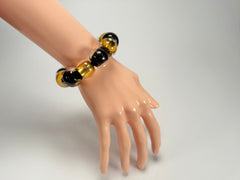 Zsiska - Radiance Gold & Black Large Resin Bracelet ( 8000301GF01Q0L )